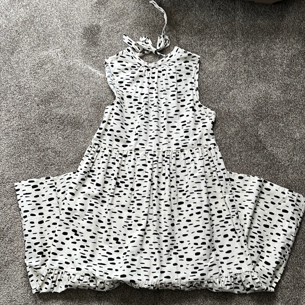 ASOS Maxi dress. Cream and black dots. Size 6